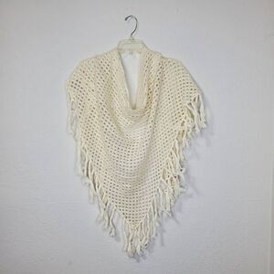 Woman's triangle cream scarf